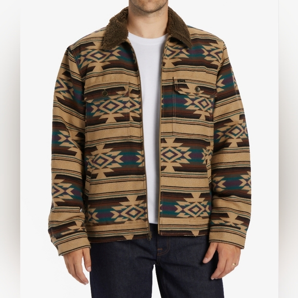 🔥 Billabong Barlow Sherpa Lined Jacket ABYJK00184 Men's Sz Medium NWT MSRP $140 - Picture 11 of 14
